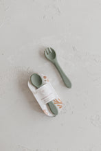 Load image into Gallery viewer, Eucalyptus Silicone Spoon and Fork
