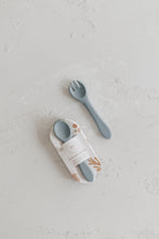 Load image into Gallery viewer, Blue Pincushion Silicone Spoon and Fork
