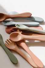 Load image into Gallery viewer, Eucalyptus Silicone Spoon and Fork
