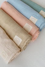 Load image into Gallery viewer, Eucalyptus Organic Muslin Swaddle
